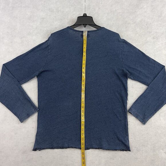 True Religion Henley Shirt Mens XL Blue Long Sleeve Pocket Long Sleeve - Picture 5 of 13